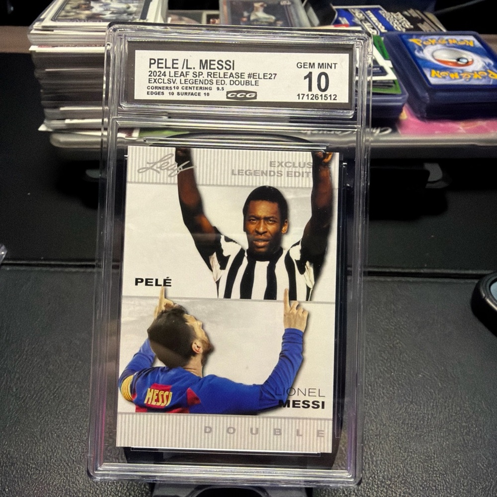 Exclusive Legends Edition Pele and Messi Trading Card